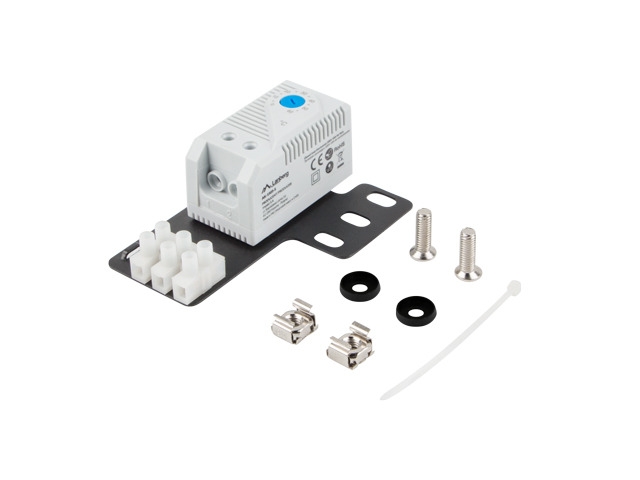 Lanberg closed-loop thermostat 10A for rack cabinets with 19" ear and terminal block