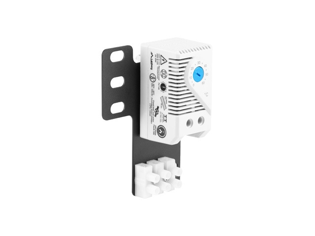 Lanberg closed-loop thermostat 10A for rack cabinets with 19" ear and terminal block