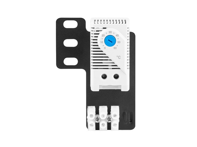 Lanberg closed-loop thermostat 10A for rack cabinets with 19" ear and terminal block