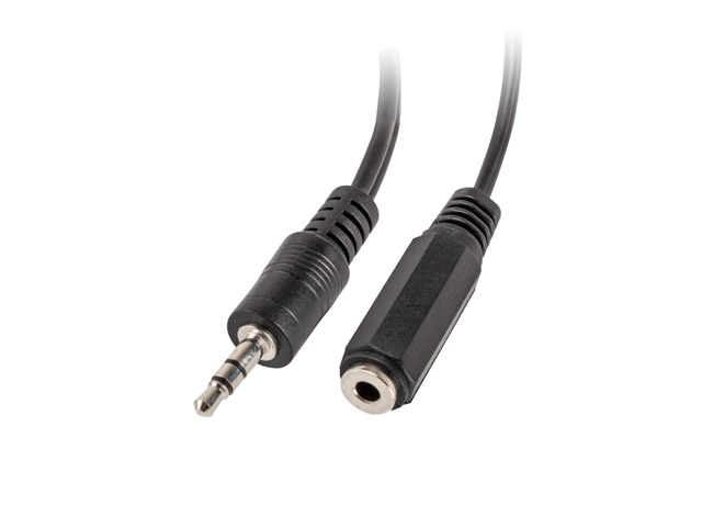 Lanberg adapter jack stereo (M) -> jack stereo (F) X2 10cm