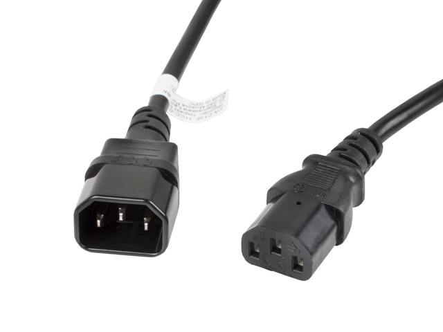 Lanberg extension power supply cable IEC 320 C13 -> C14 3m VDE