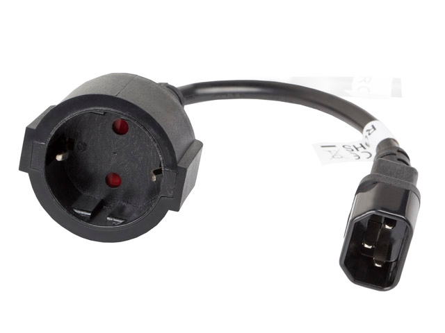 Lanberg extension power supply cable IEC 320 C14 -> Schuko (F) 20cm