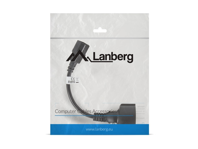 Lanberg extension power supply cable IEC 320 C14 -> Schuko (F) 20cm