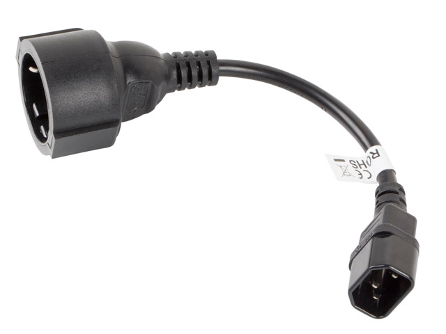 Lanberg extension power supply cable IEC 320 C14 -> Schuko (F) 20cm