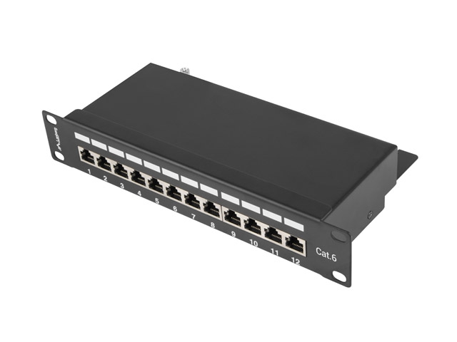 Lanberg patch panel 12port 1U 10" CAT.6 shielded