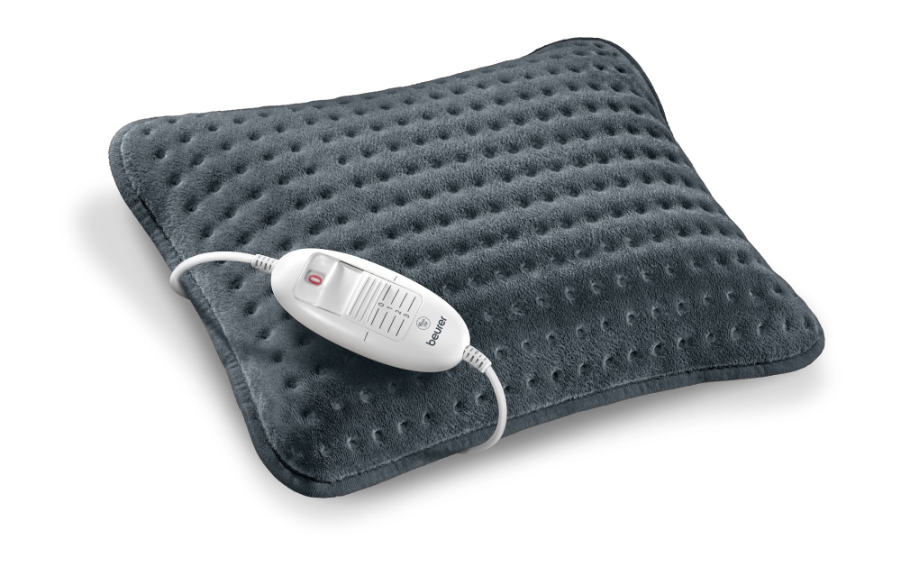Beurer HK 48 Cosy Heat Pad; 3 temperature settings; auto switch-off after 90 min; washable on 30°; reversable cushion; with inner pad; removable switch; fleece fibre; 40(L)x30(W) cm