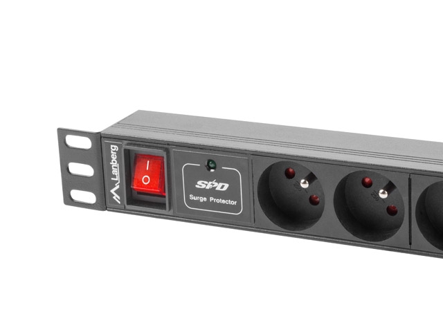 Lanberg power distribution unit (PDU) 19"1U 10A 8 SOCKETS 2M