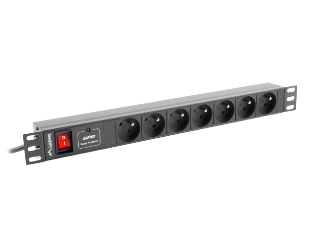 Lanberg power distribution unit (PDU) 19"1U 10A 7 SOCKETS 2M