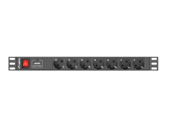 Lanberg power distribution unit (PDU) 19"1U 10A 7 SOCKETS SCHUKO 2M