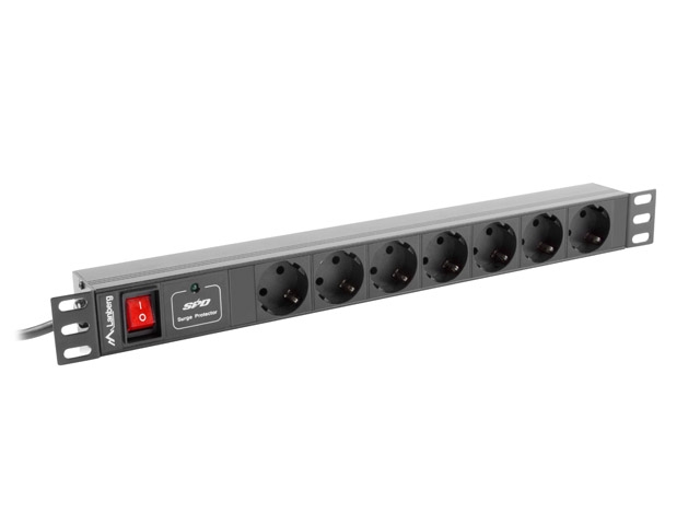 Lanberg power distribution unit (PDU) 19"1U 10A 7 SOCKETS SCHUKO 2M