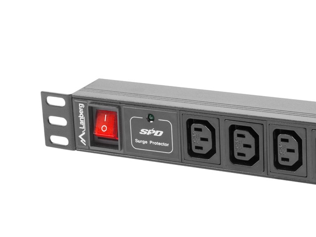 Lanberg power distribution unit (PDU) 19"1U 10A 10 SOCKETS 2M