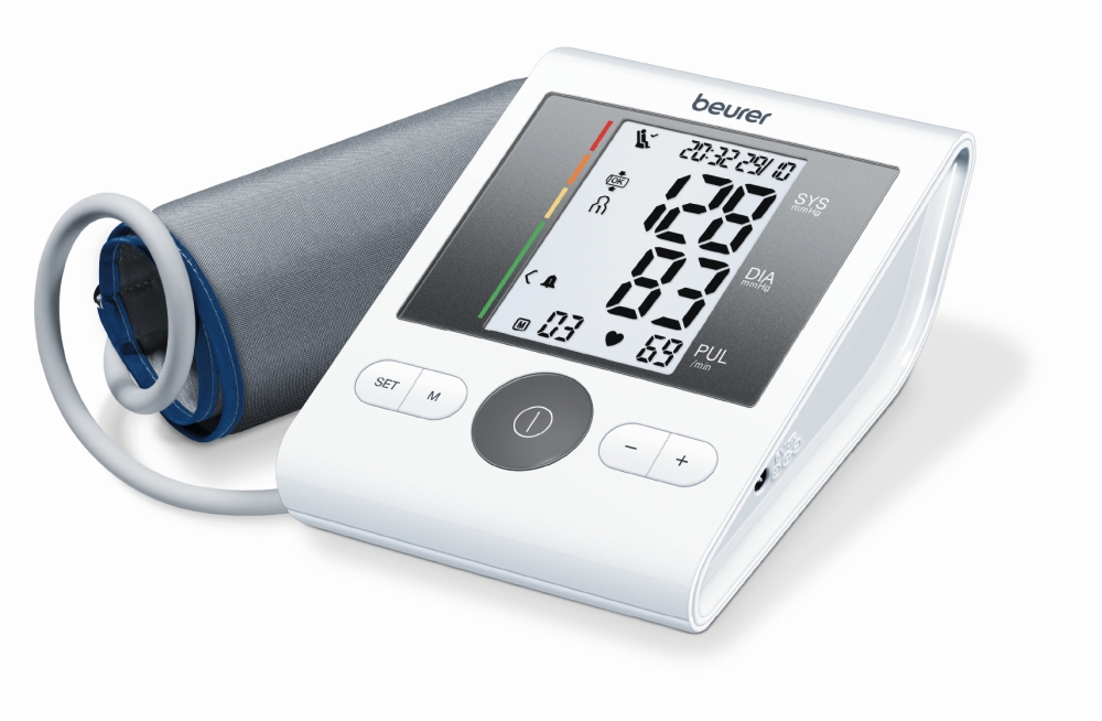 Beurer BM 28 Upper arm blood monitor; risk indicator; arrhythmia detection; cuff position control; medical device; circumferences 22- 42 cm; storage bag