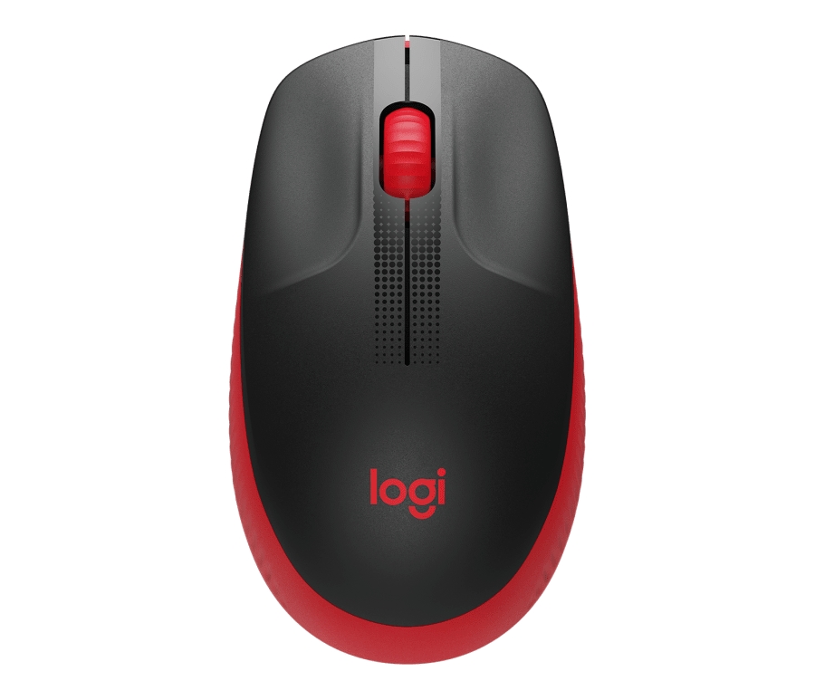 Logitech M190 Full-size wireless mouse - RED - 2.4GHZ - N/A - EMEA - M190