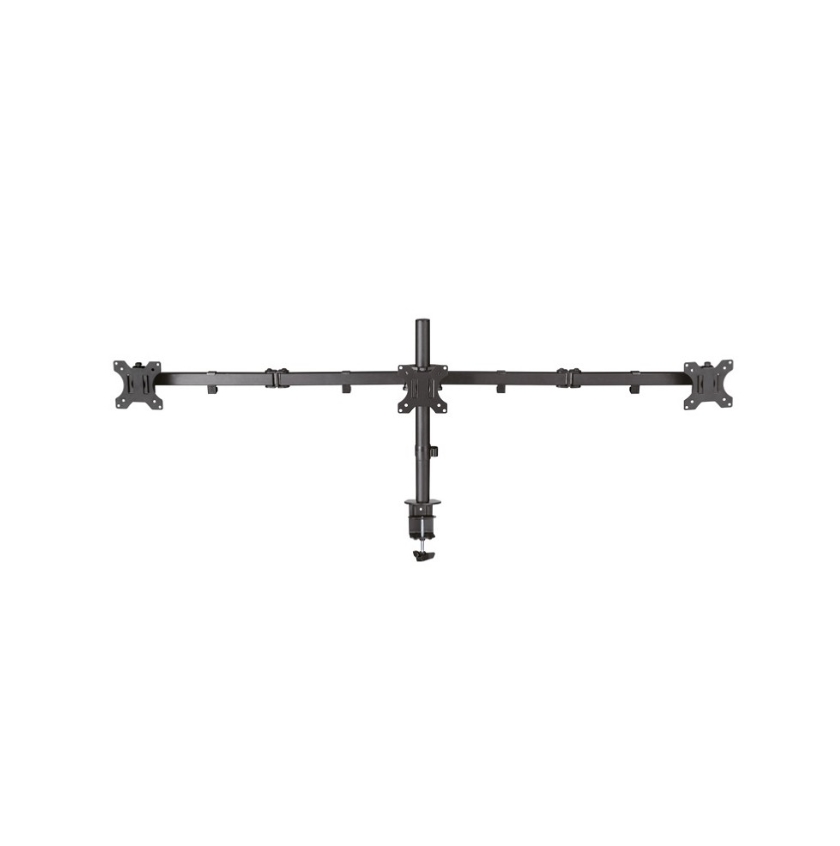 Neomounts Flat Screen Desk Mount (clamp/grommet) for 3 Monitor Screens