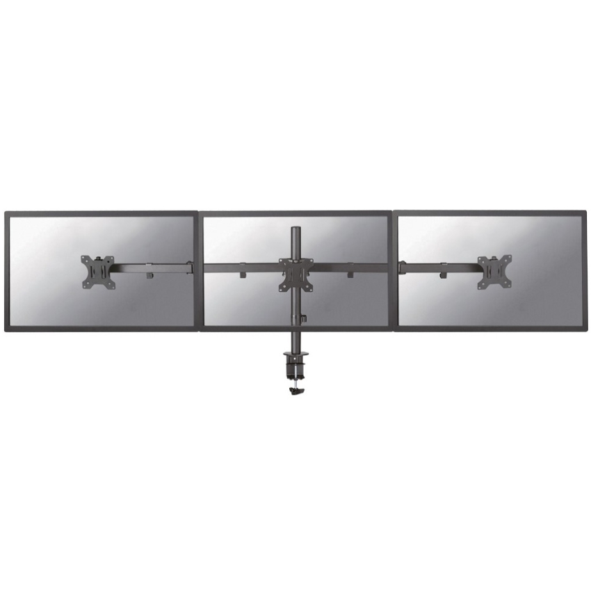 Neomounts Flat Screen Desk Mount (clamp/grommet) for 3 Monitor Screens