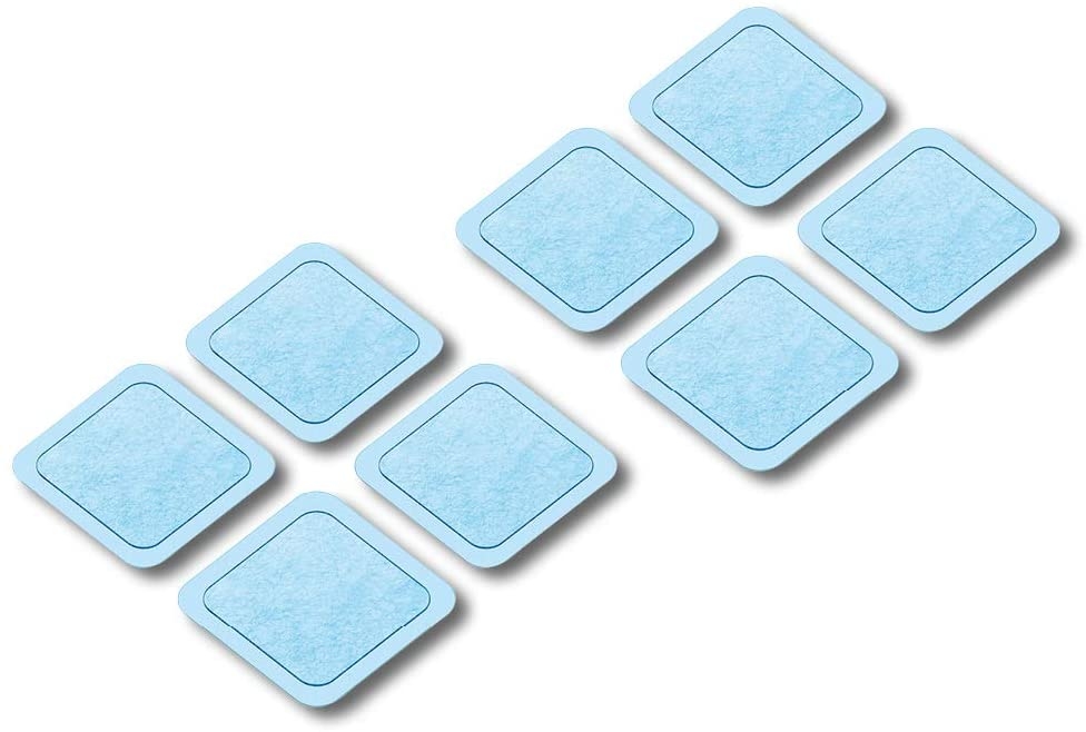 Beurer EM 59/ EM 89 replacement set 8 self-adhesive gel pads; size 45 x 45 mm