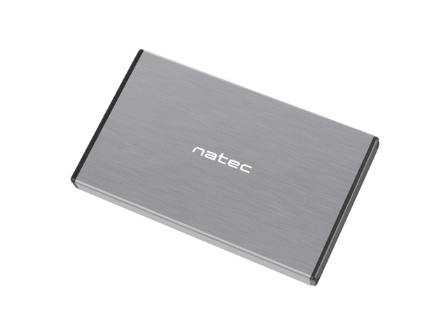 Natec External HDD/SSD Enclosure Rhino Go SATA 2.5" USB 3.0 Grey