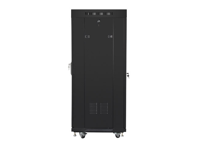 Lanberg rack cabinet 19" free-standing 27U / 600x600 self-assembly flat pack with glass door LCD