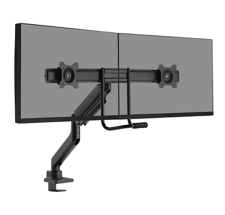 Neomounts Screen Desk Mount 2 screens (topfix clamp & grommet) for 2 Monitor Screens