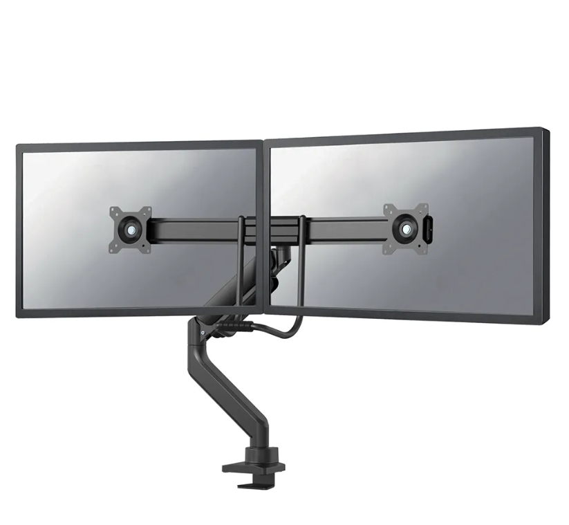 Neomounts Screen Desk Mount 2 screens (topfix clamp & grommet) for 2 Monitor Screens