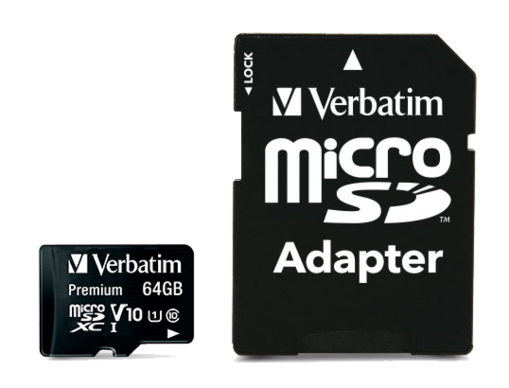 Verbatim Premium micro SDXC 64GB Class 10 (Incl. Adaptor)