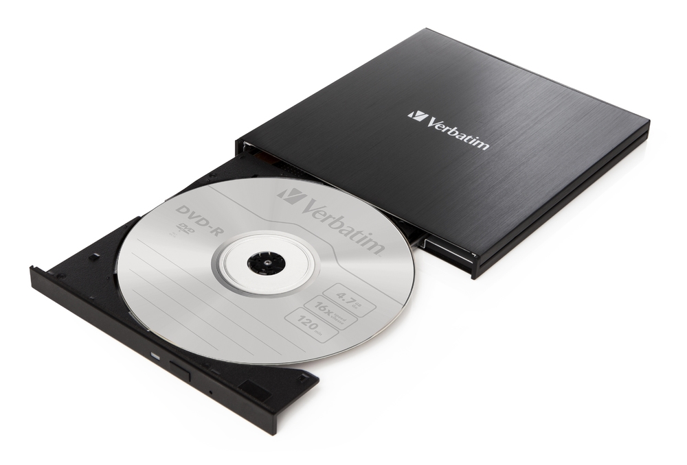 Verbatim External Slimline CD/DVD Writer USB 3.2 Gen 1/USB-C