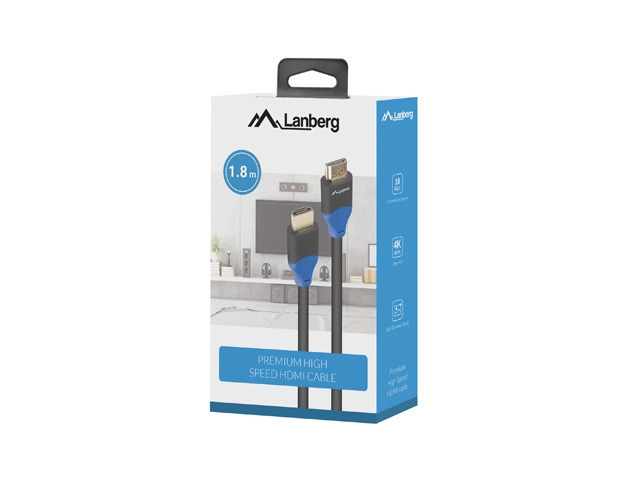 Lanberg HDMI M/M V2.0 cable 1.8m 4K CU box