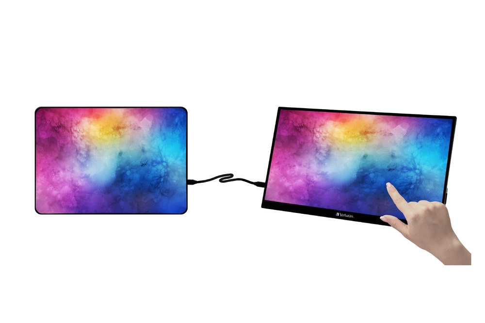 Verbatim PMT-14 Portable Touchscreen Monitor 14" Full HD 1080p Metal Housing