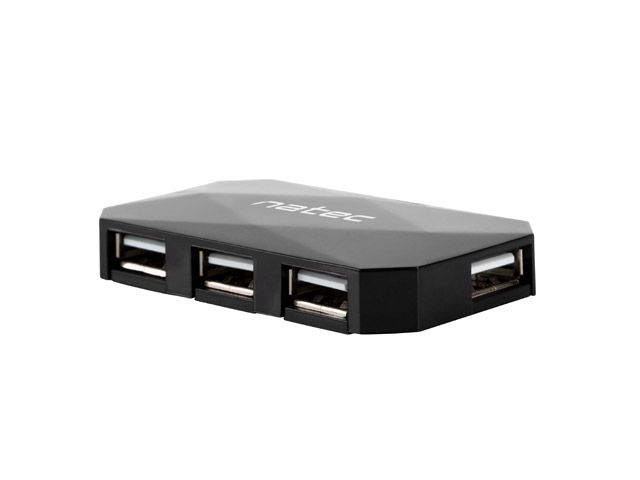 Natec HUB Locust USB 2.0 4-Port Black