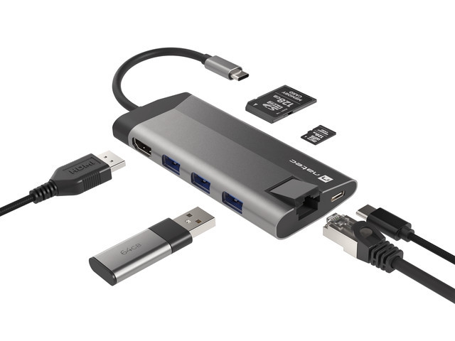 Natec Fowler Plus Multiport Adapter 8 in 1