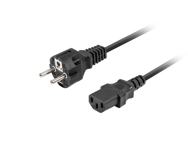 Lanberg CEE 7/7 -> IEC 320 C13 power cord 1.8m VDE Straight
