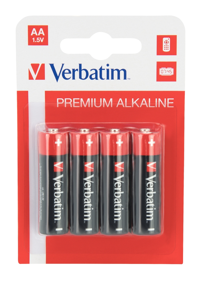 Verbatim Alkaline Battery AA 4 Pack (Hangcard)