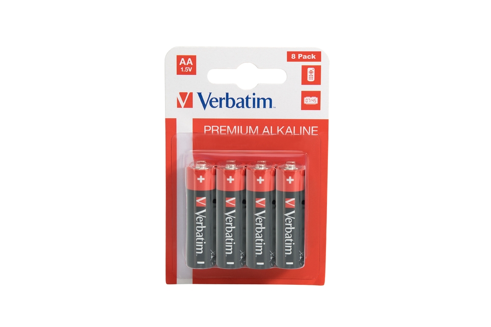 Verbatim Alkaline Battery AA 8 Pack (Hangcard)