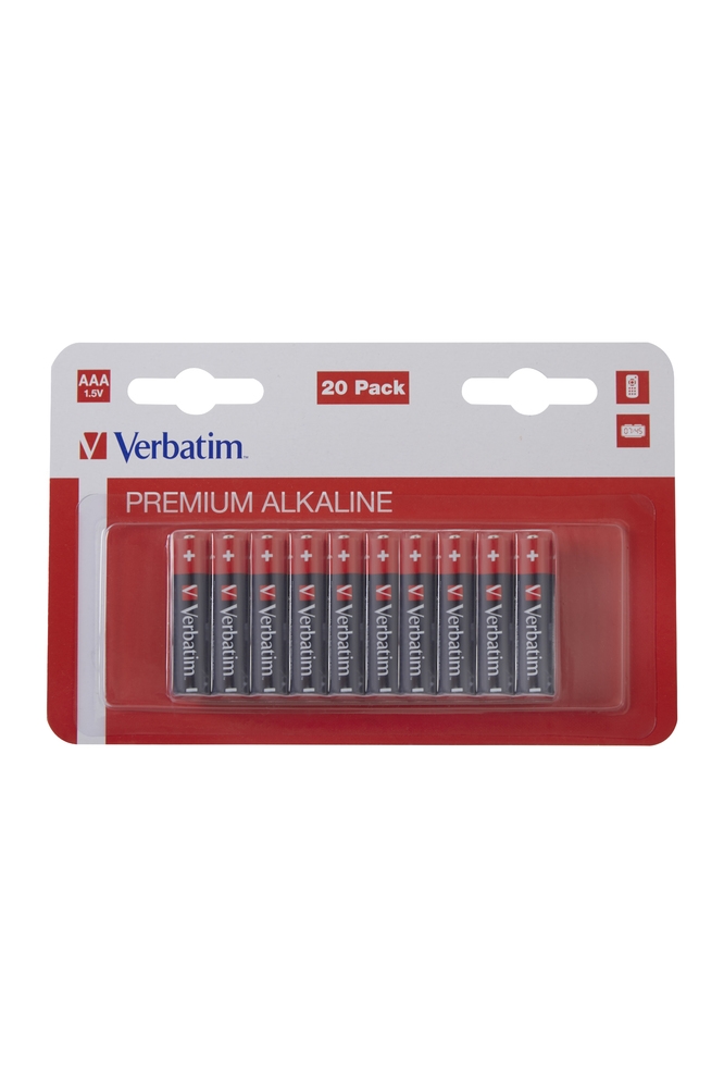 Verbatim Alkaline Battery AAA 20 Pack (Hangcard)