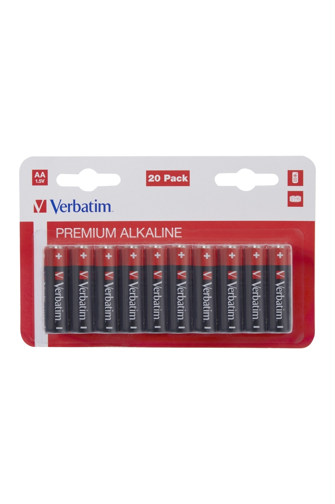 Verbatim Alkaline Battery AA 20 Pack (Hangcard)