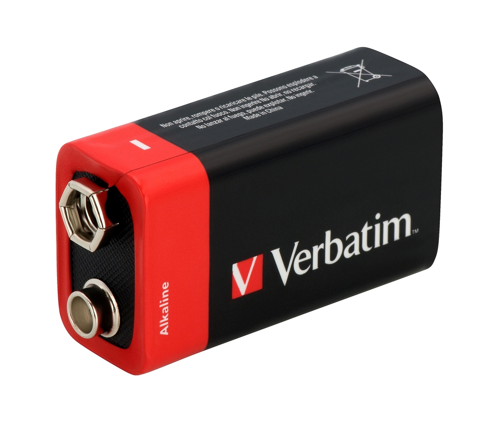 Verbatim Alkaline Battery 9V 1 Pack (Hangcard)
