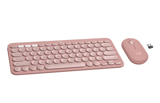 Logitech Pebble 2 Combo - TONAL ROSE - US INT'L - 2.4GHZ/BT - N/A - INTNL-973 - UNIVERSAL