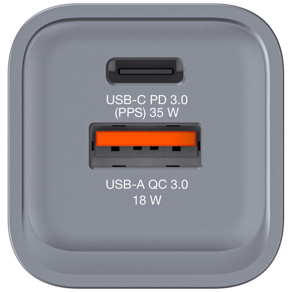 Verbatim GNC-35 GaN Charger 2 Port 35W USB A/C (EU/UK/US)