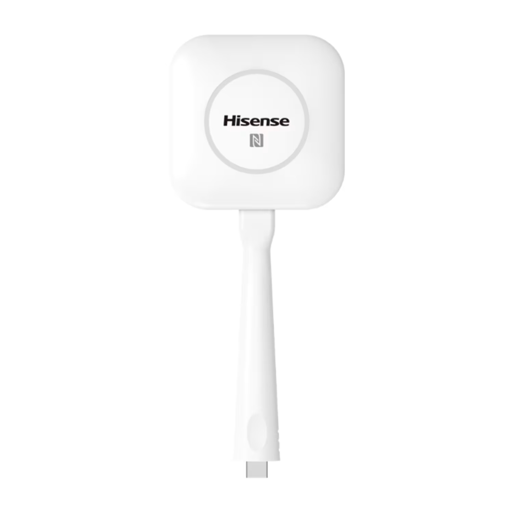 Hisense Wireless screen transmission dongle connects to the USB - Type-C port of a device and transmits the on-screen content to the Digital Whiteboard
