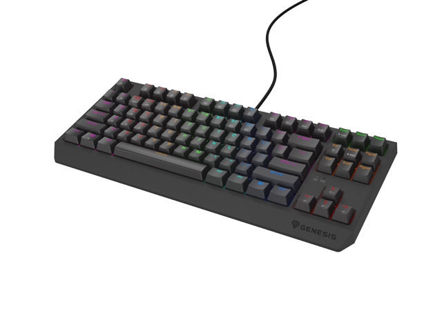 Genesis Gaming Keyboard Thor 230 TKL Lite US Rainbow Mechanical Outemu Red Black Hot Swap