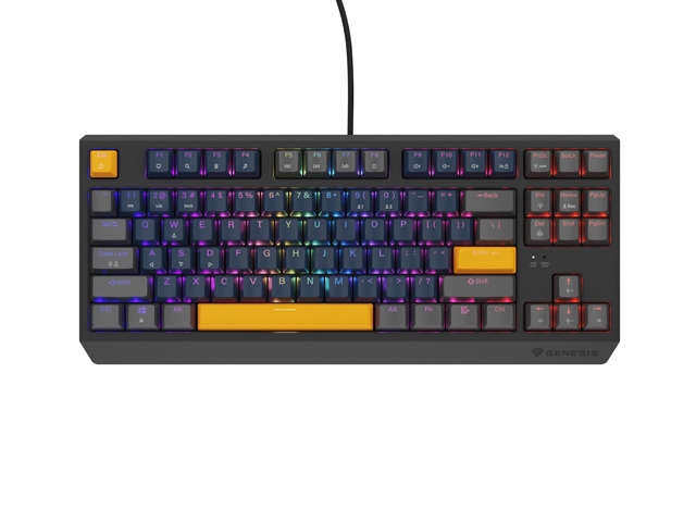 Genesis Gaming Keyboard Thor 230 TKL Naval Blue Positive US Black RGB Mechanical Outemu Panda