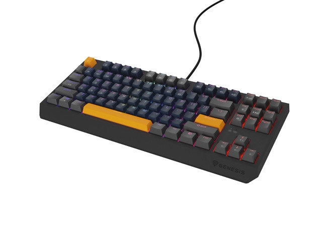 Genesis Gaming Keyboard Thor 230 TKL Naval Blue Positive US Black RGB Mechanical Outemu Panda