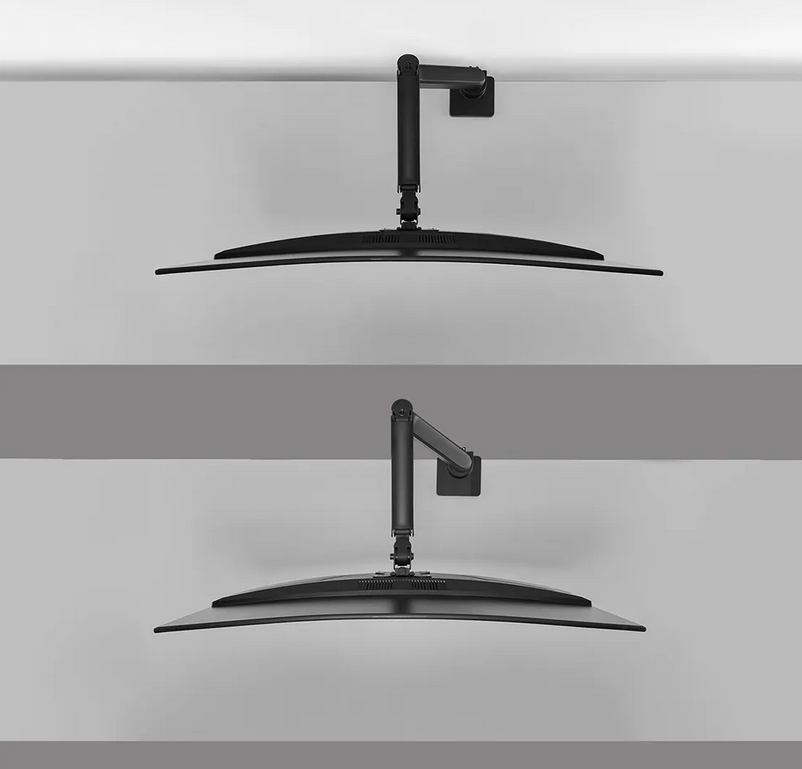 Neomounts Next Core Desk Mount 1 Ultra Wide Curved screen (topfix clamp & grommet)