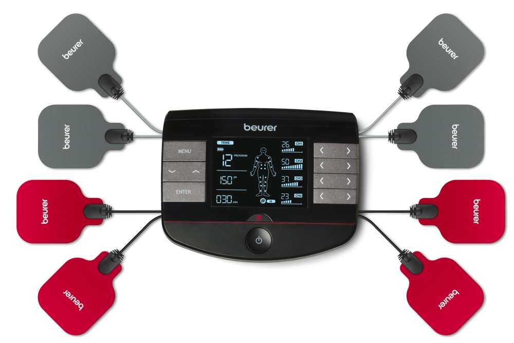 Beurer EM 89 Heat Digital TENS/EMS device with heat function; 4-in-1 function: TENS