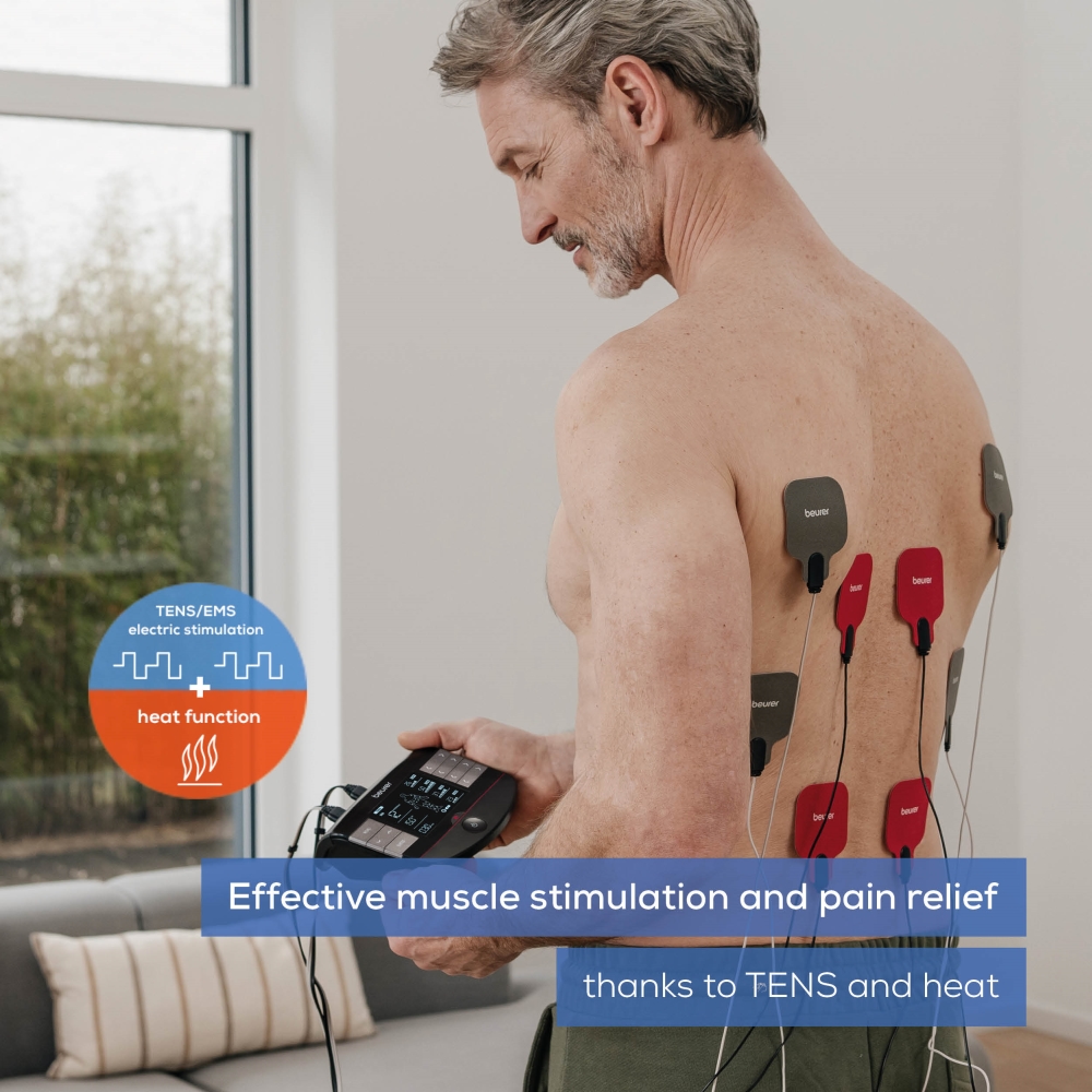 Beurer EM 89 Heat Digital TENS/EMS device with heat function; 4-in-1 function: TENS