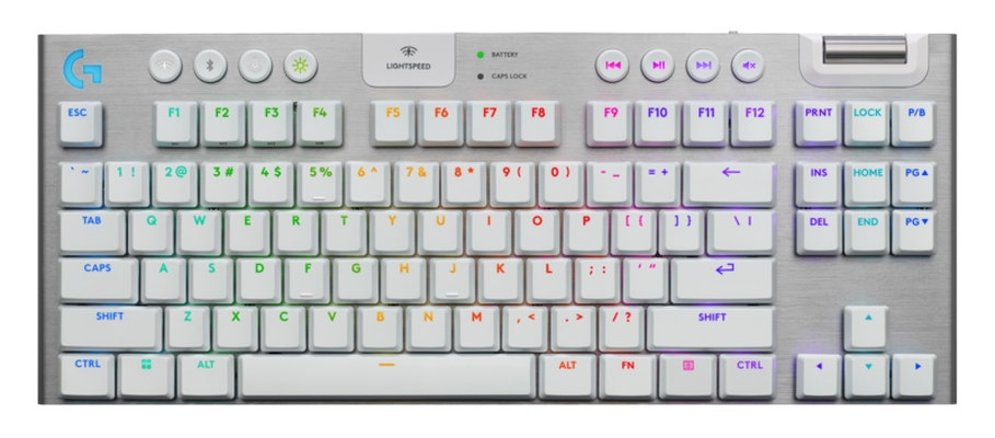 Logitech G915 X LIGHTSPEED TKL Low-Profile Wireless Gaming Keyboard - WHITE - US INT`L - EMEA28i-935