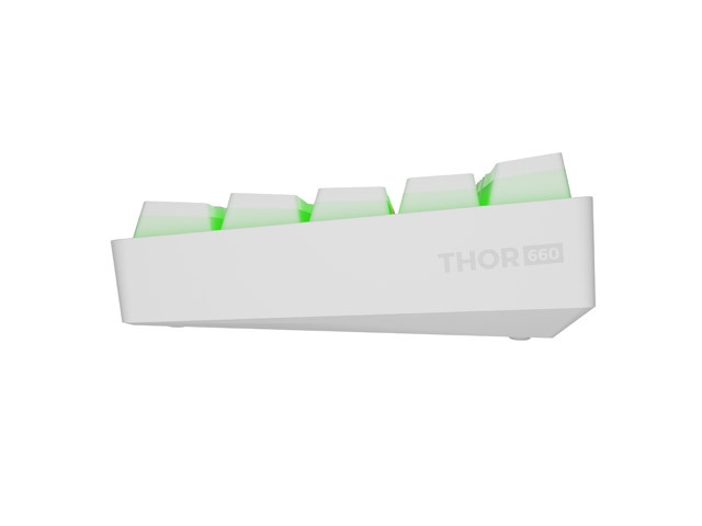 Genesis Mechanical Gaming Keyboard Thor 660 G2 Wireless RGB Backlight WHITE GATERON RED