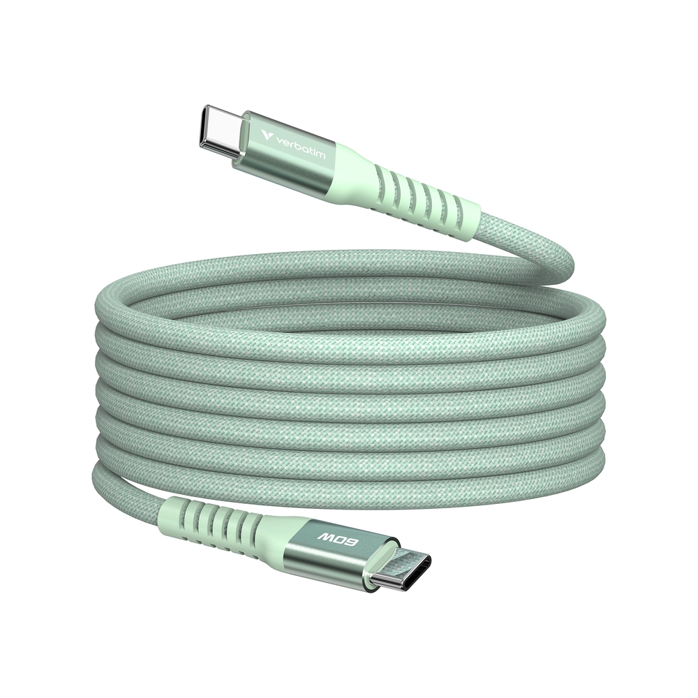 Verbatim Sync & Charge USB-C to USB-C 60W Magnetic 120 cm - Green