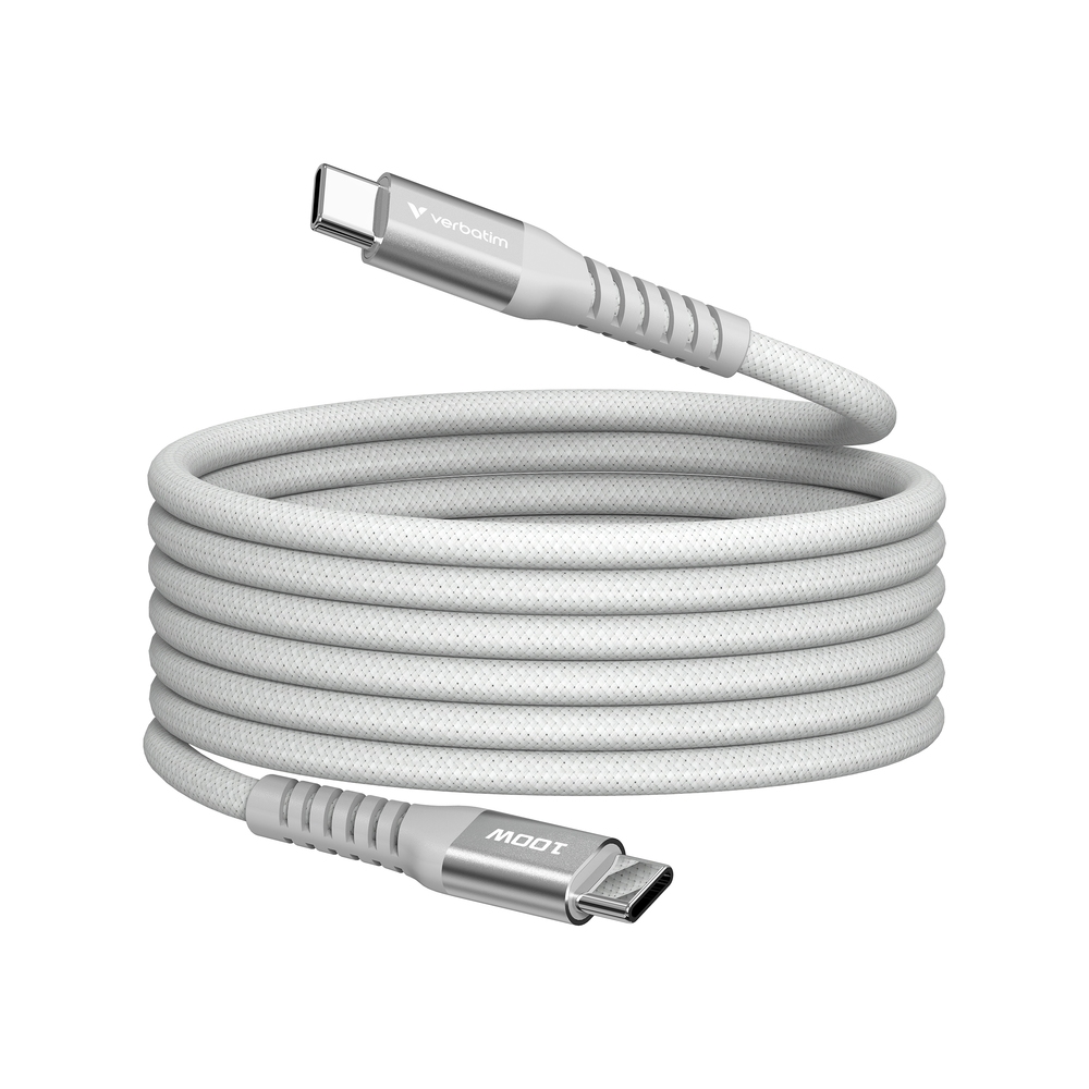 Verbatim Sync & Charge USB-C to USB-C 100W Magnetic 120 cm - Grey