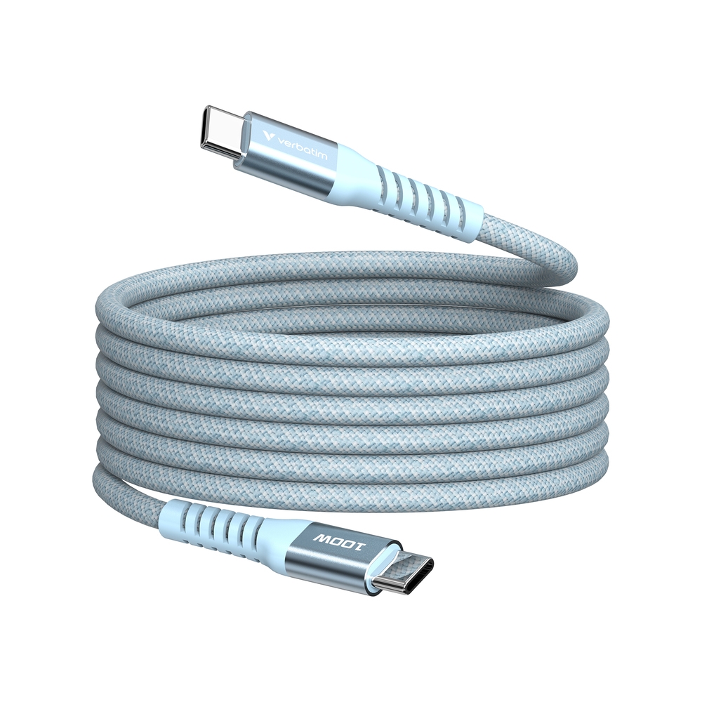 Verbatim Sync & Charge USB-C to USB-C 100W Magnetic 120 cm - Blue